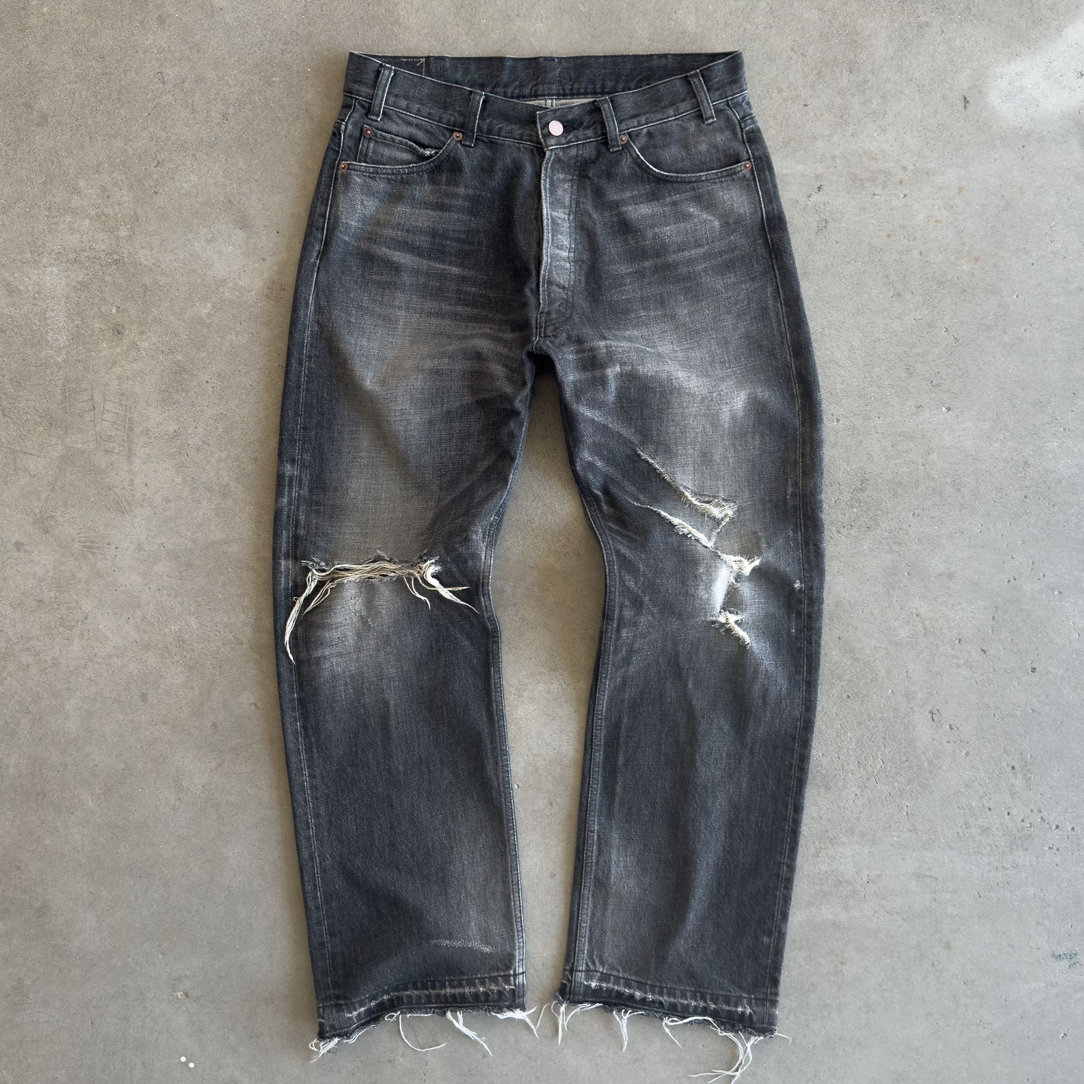 Vintage Black Thrashed Denim (UPGRADED) – Bravest Studios