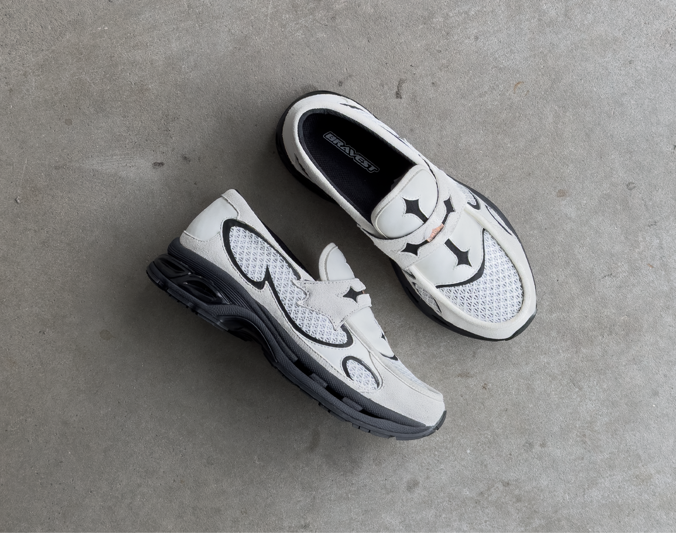 国内で当店のみ Bravest Studios - RUNNER LOAFER WHITE Bravest Studios Runner Loafer White Men's - Sneakers - US