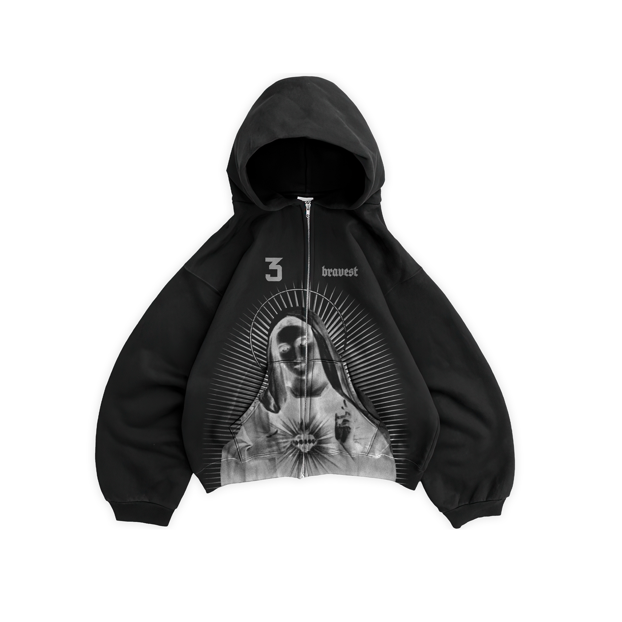 Bravest Studios BLACK MARY ジップパー カー BlackMaryZipUpHoodie_168df1df-
