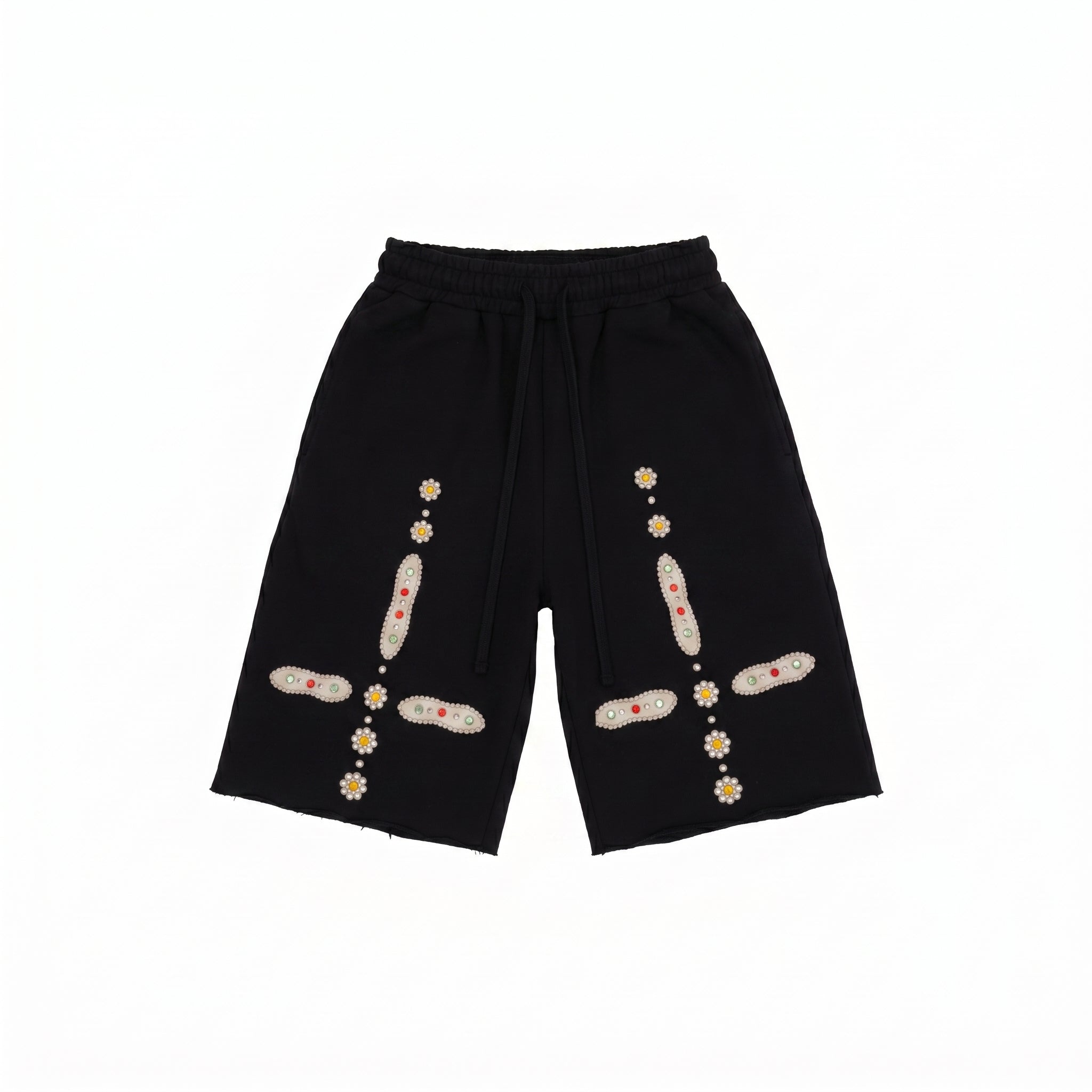 れれれ SWEAT BERMUDA PANTS (BLACK) 814P Black Sapphire Baggy Sweatshorts – Bravest Studios