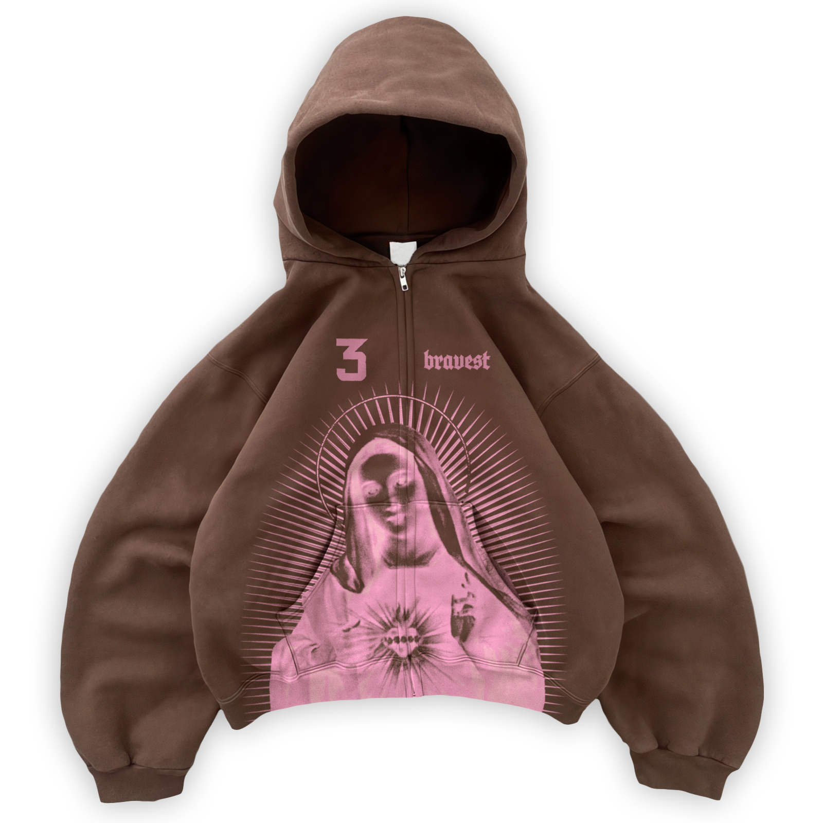 Brown Mary Up Hoodie – Bravest Studios