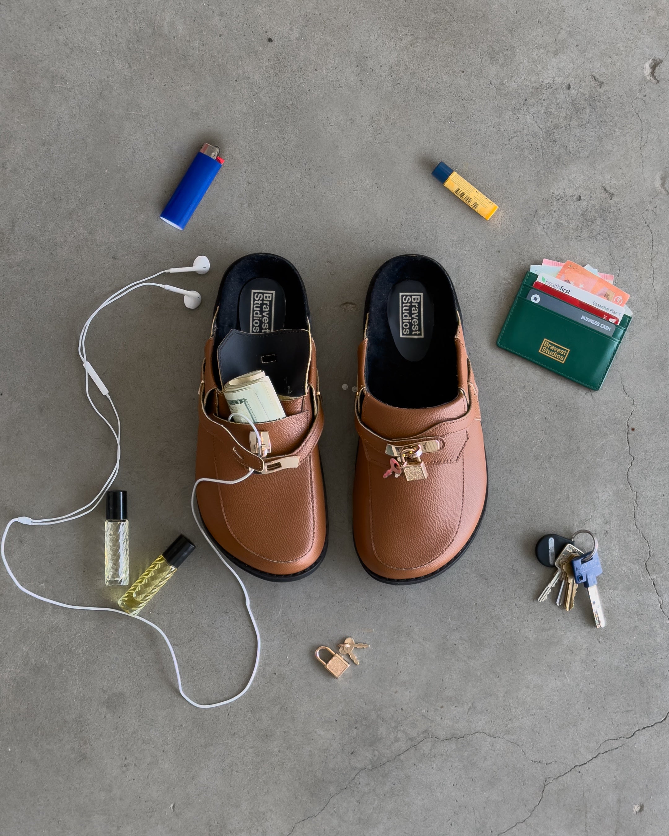 Cognac Bag Clogs – Bravest Studios