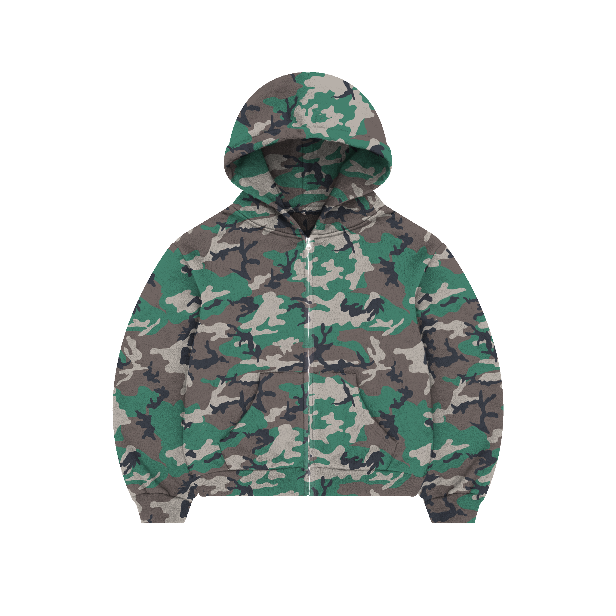 Woodland Camo Zip Hoodie – Bravest Studios