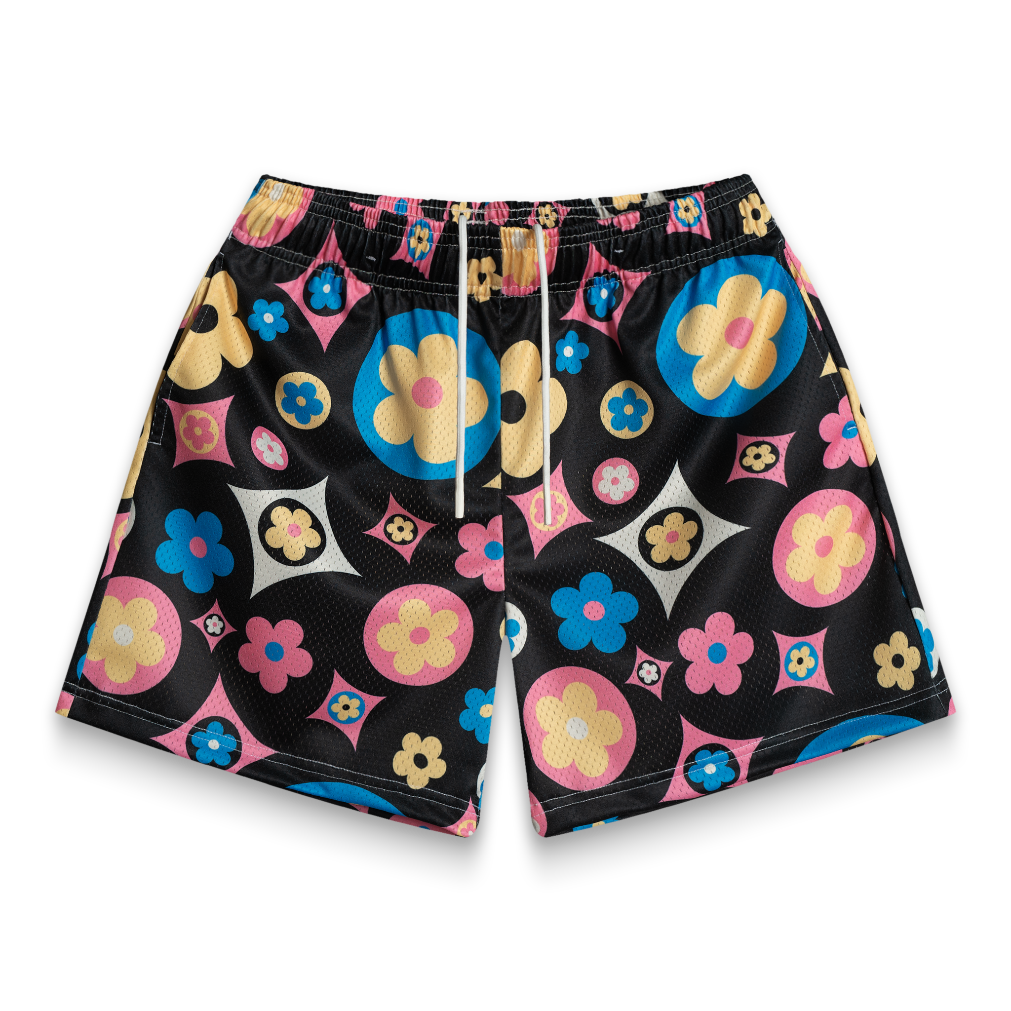 Flower Shorts Black Multi – Bravest Studios