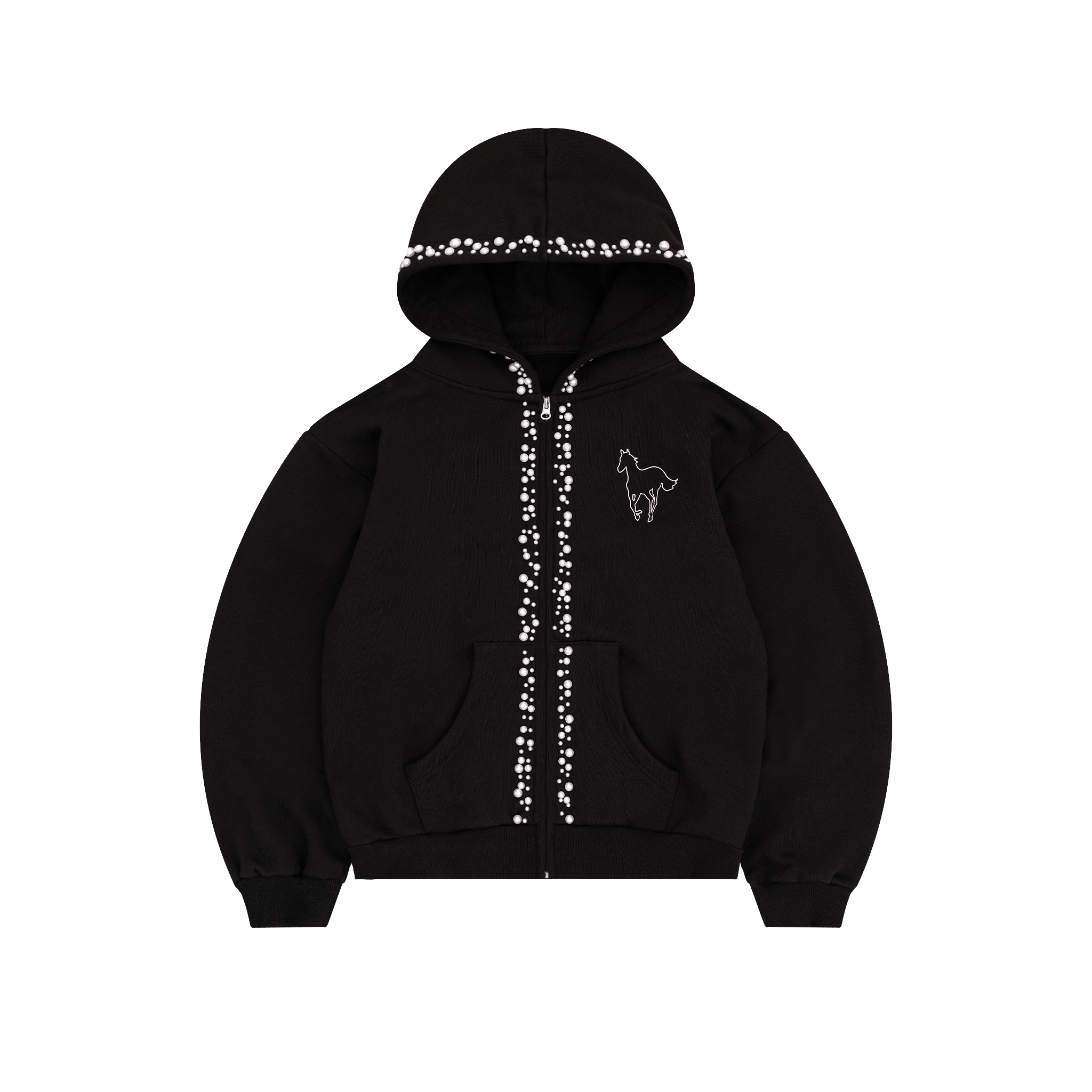 Pony Pearl Zip Hoodie – Bravest Studios