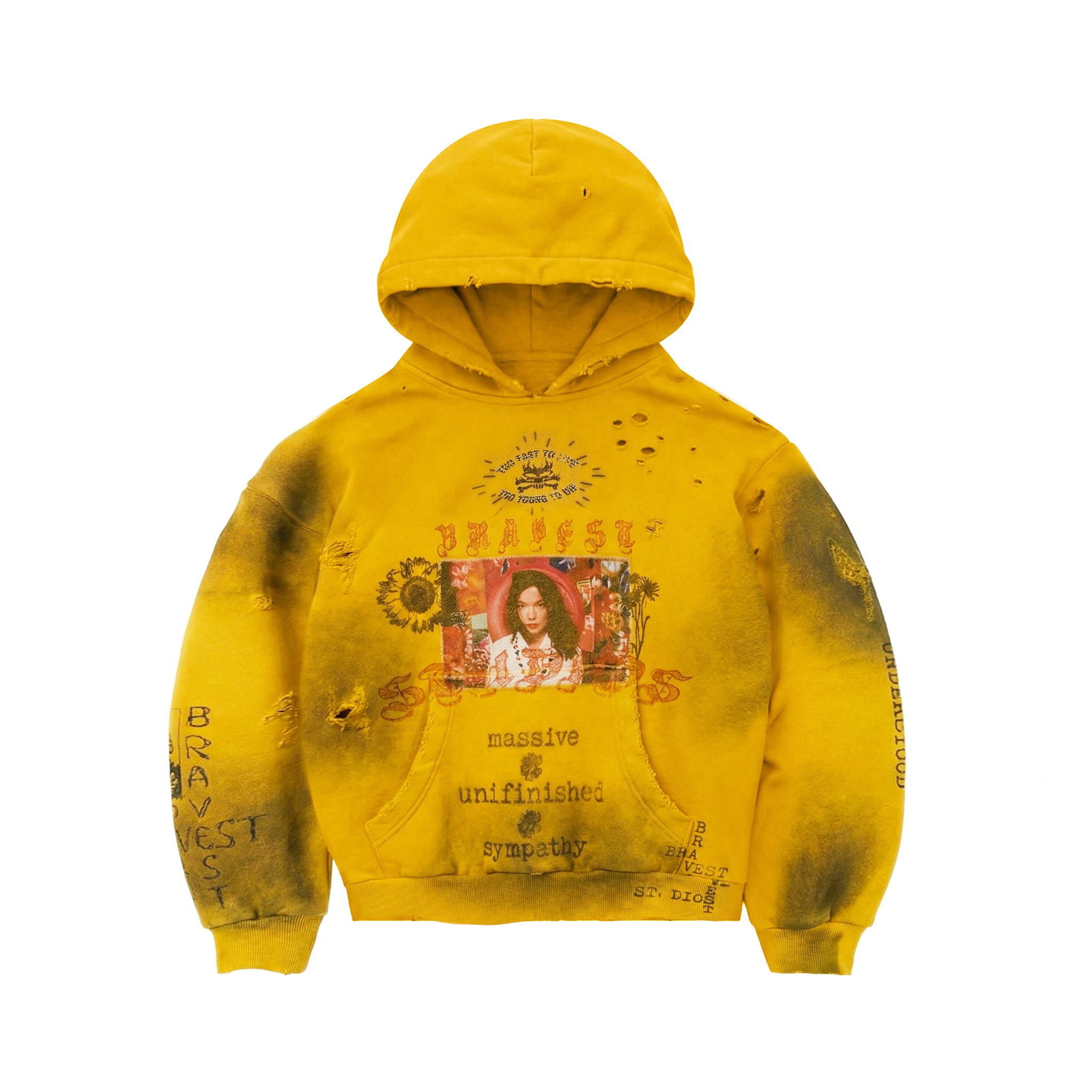 Emoticon Jewel bijou hoodie【イエロー】 Yellow Heirloom Hoodie – Bravest Studios