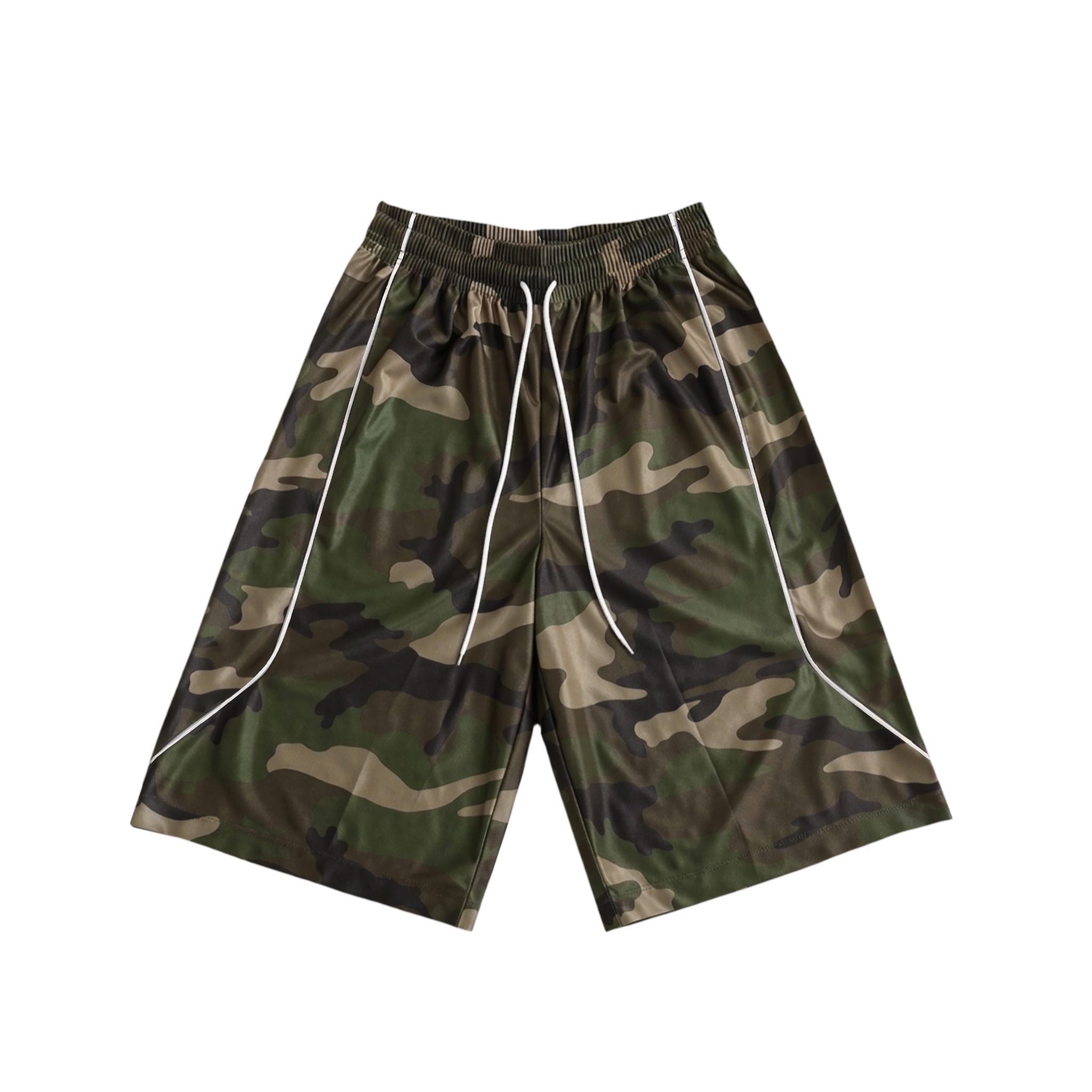 Green Camo Baggy Basketball Shorts – Bravest Studios