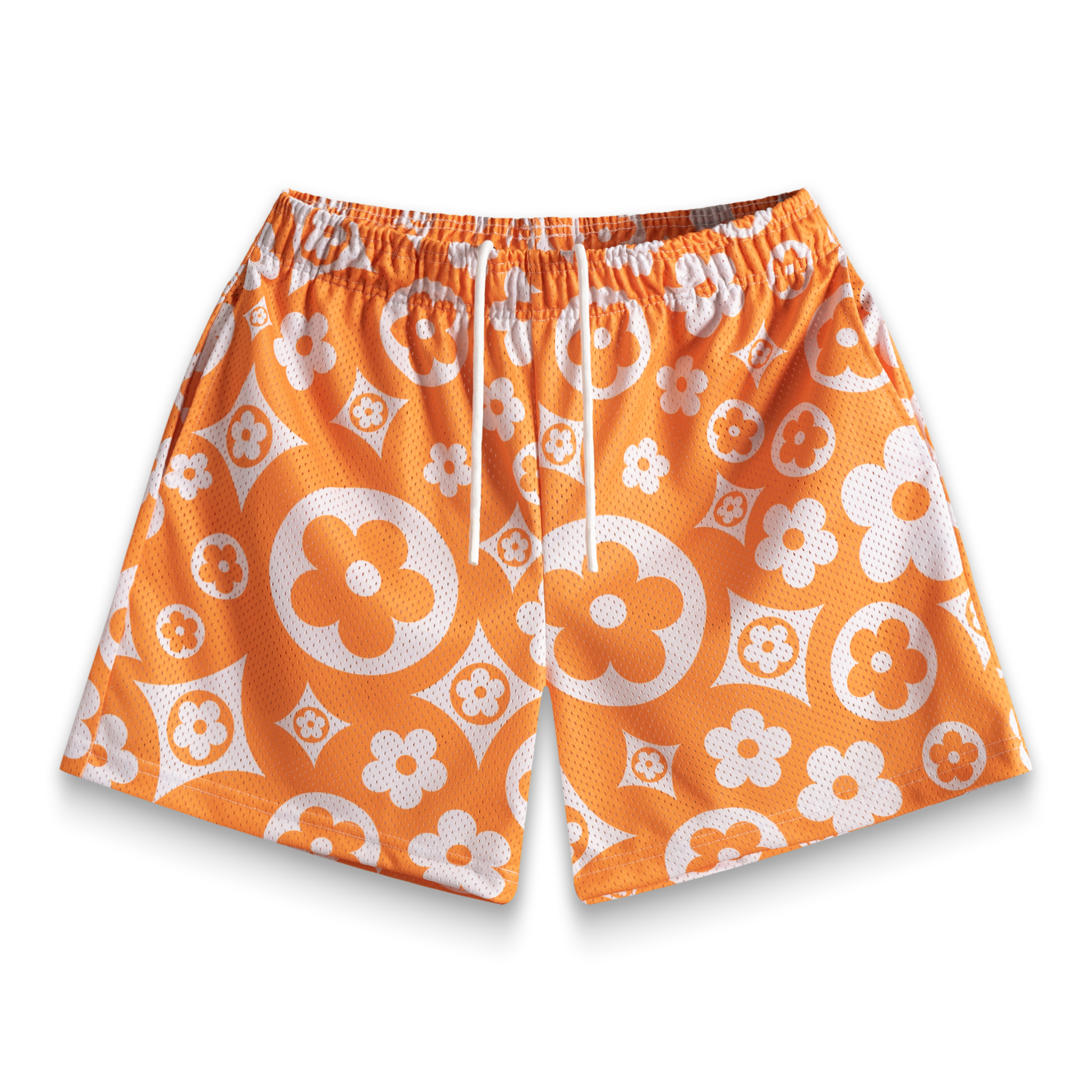 ✨✨✨ 　BRAVEST STUDIOS イエローショートパンツ　XXL Orange Flower Shorts – Bravest Studios