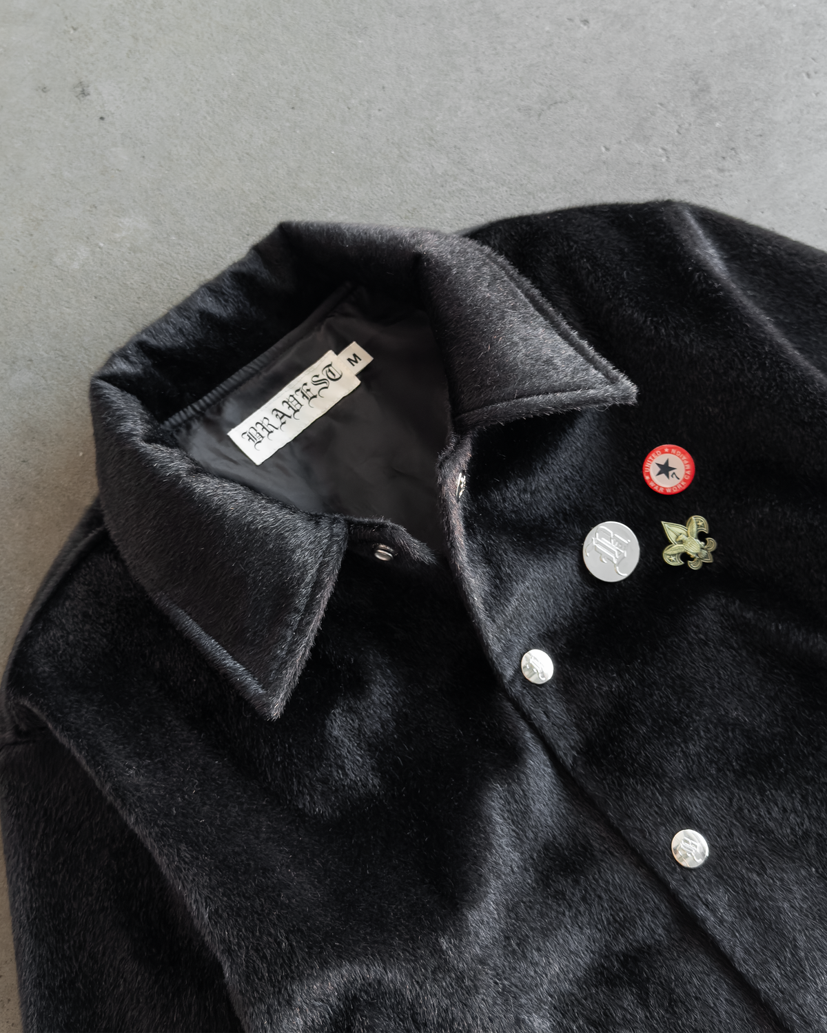 ジャケット・アウター Bravest studios BEAR FUR JACKET BLACK Bear Fur Jacket Black – Bravest Studios