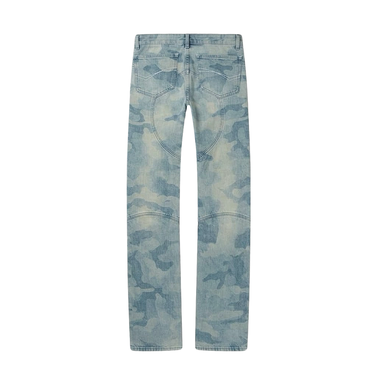 Blue Camo Moto Denim