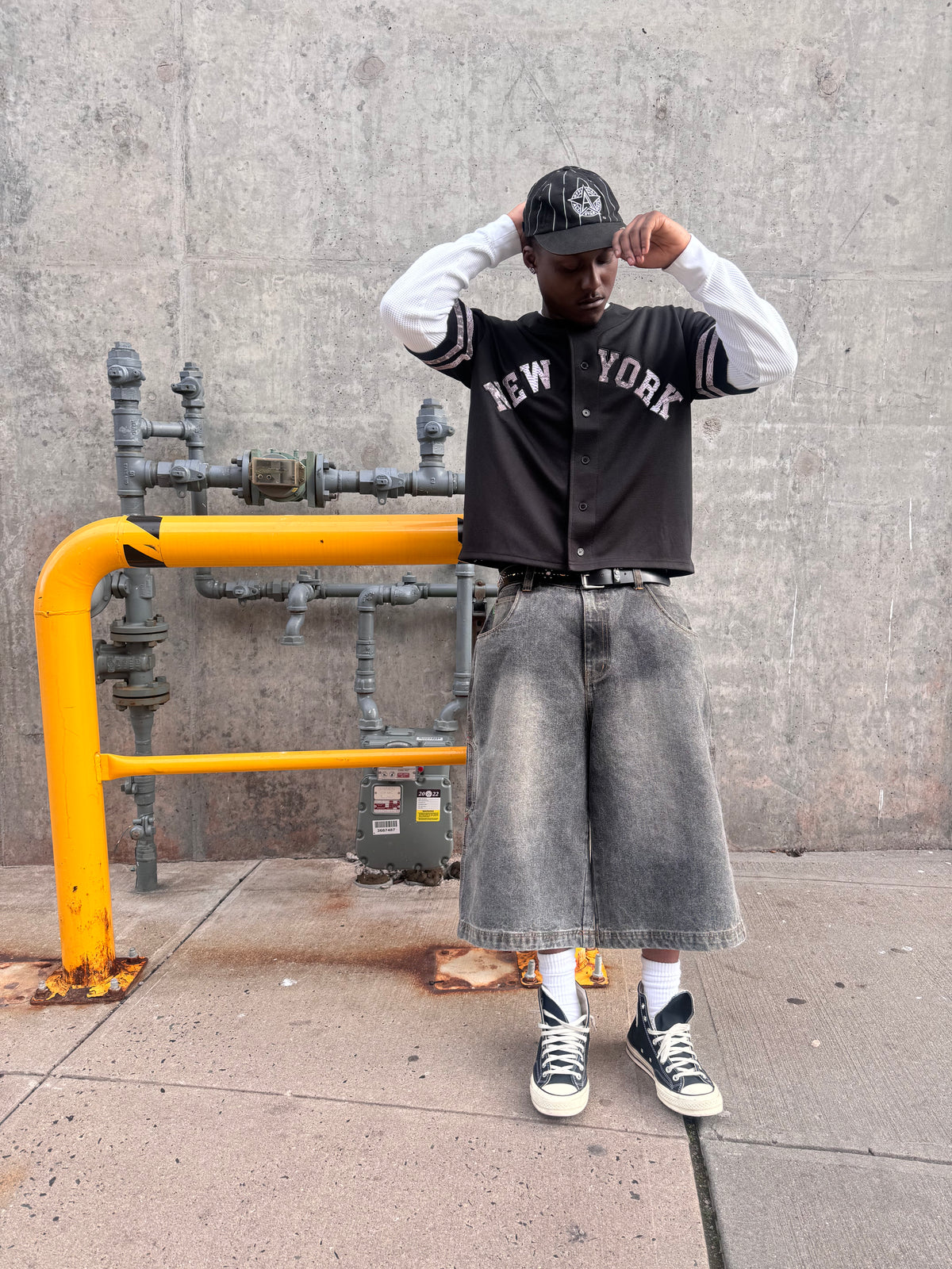 Black NY Baseball Jersey