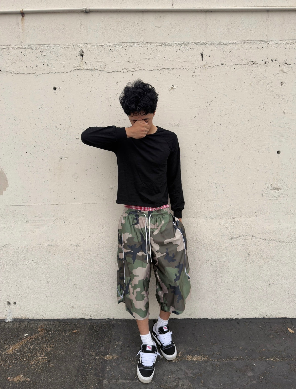 Green Camo Baggy Basketball Shorts