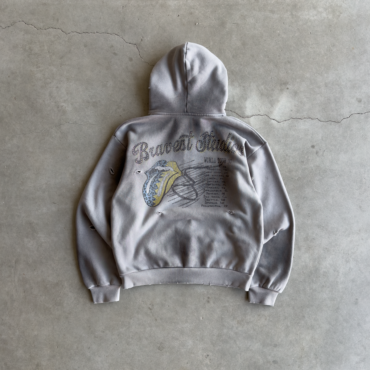 Grey Tour Zip Hoodie