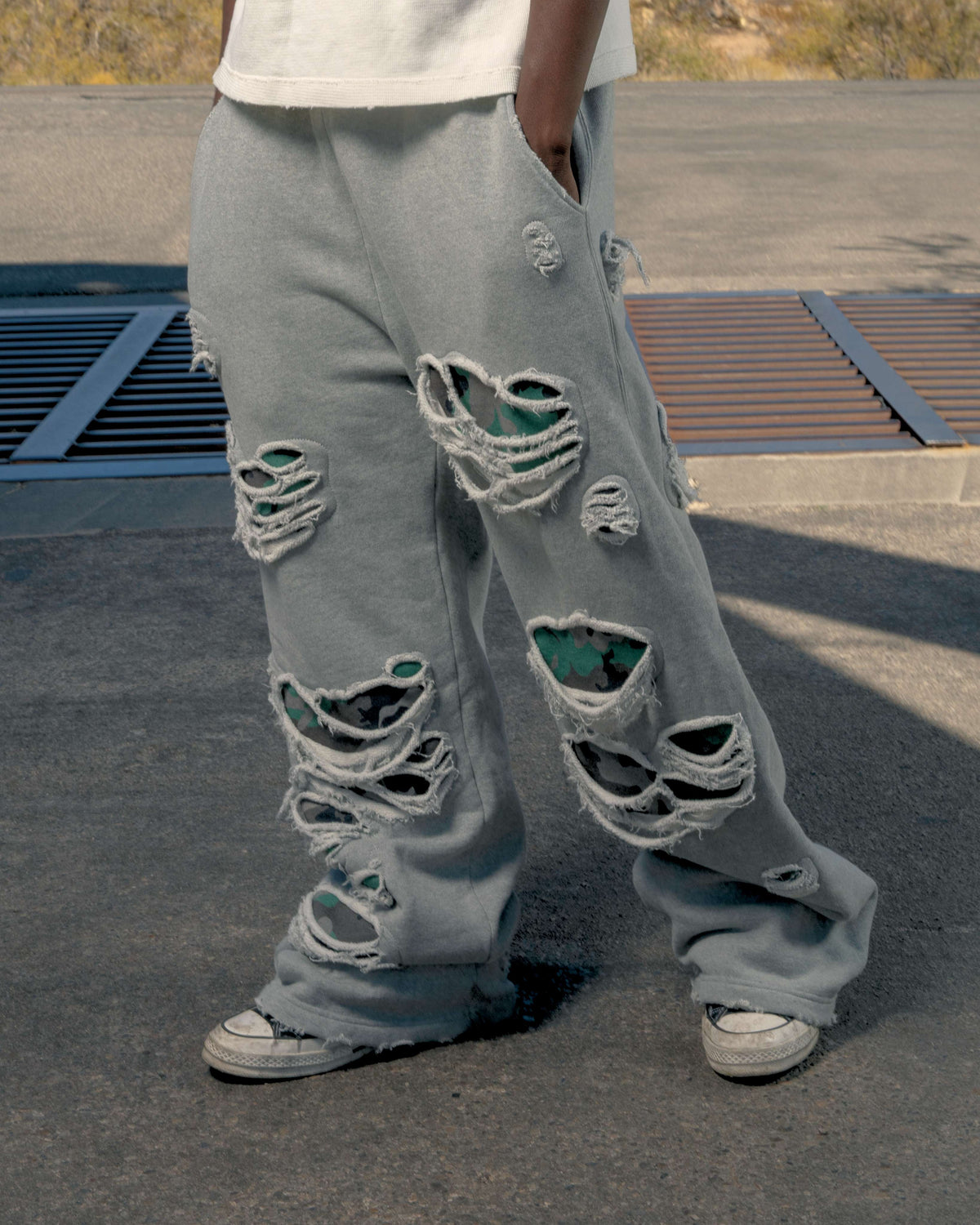Gutted Camo Baggy Sweatpants