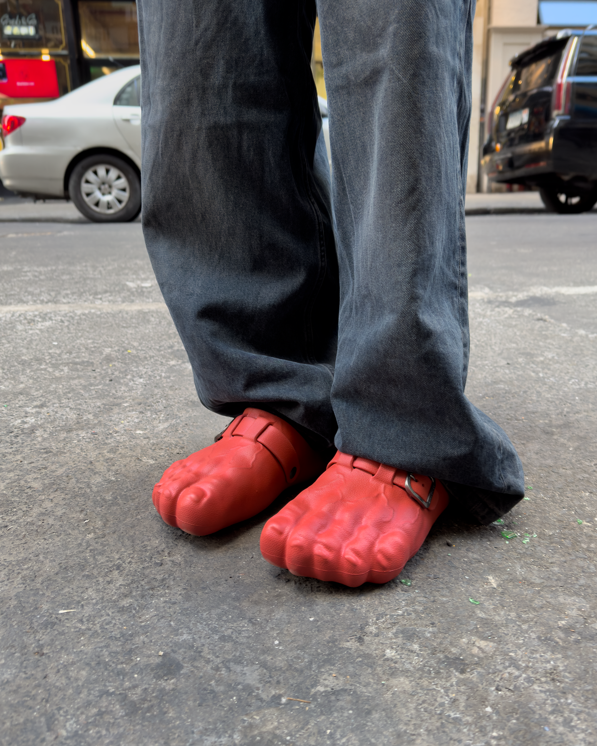 Red Foot Clogs