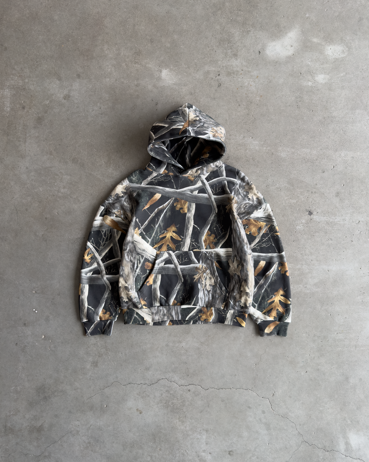 Tree Camo Hoodie Black