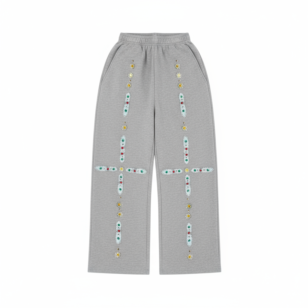 Heather Sapphire Baggy Sweatpants
