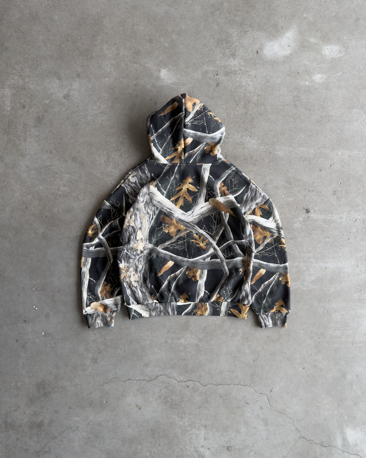 Tree Camo Hoodie Black