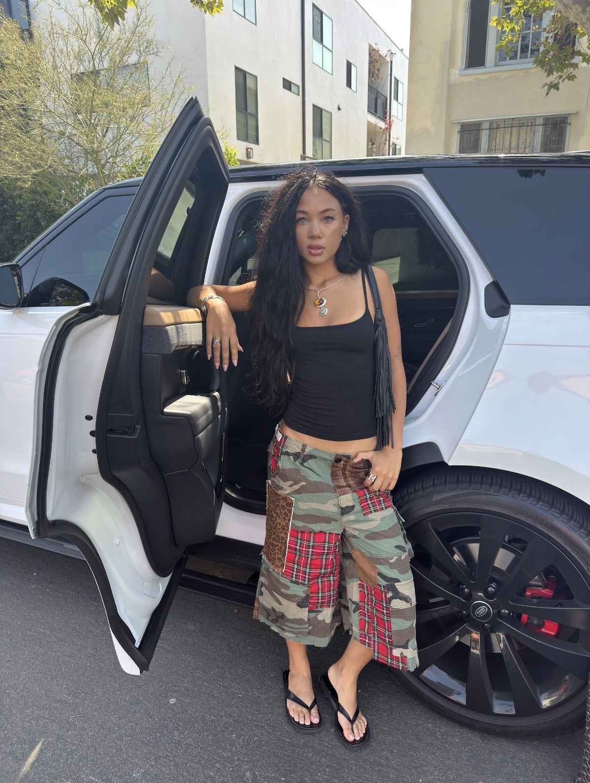 Patchwork Camo Cargo Shorts