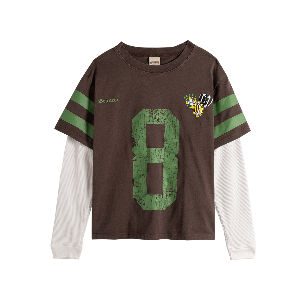 Brown Number 8 Thermal Tee