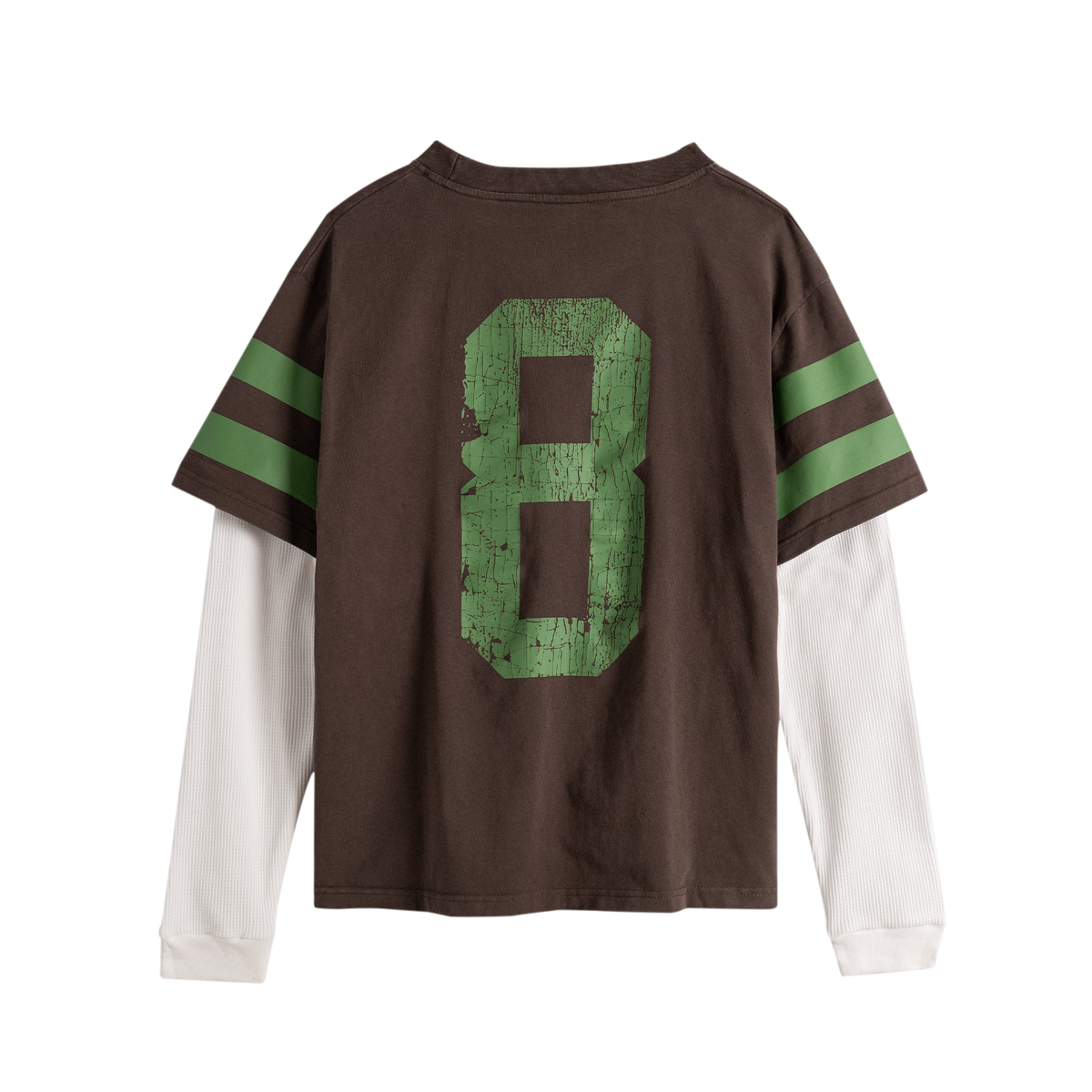 Brown Number 8 Thermal Tee