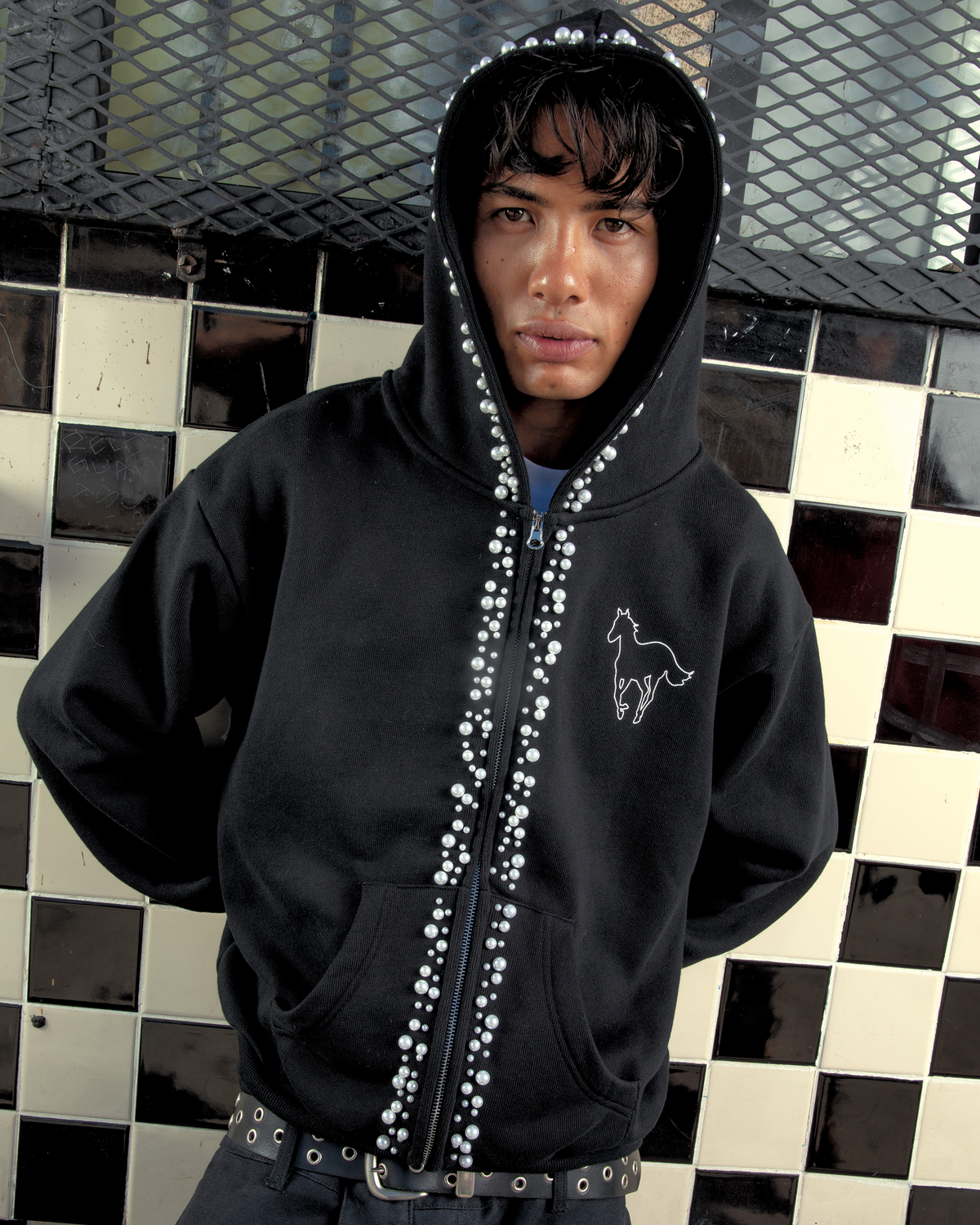 Pony Pearl Zip Hoodie