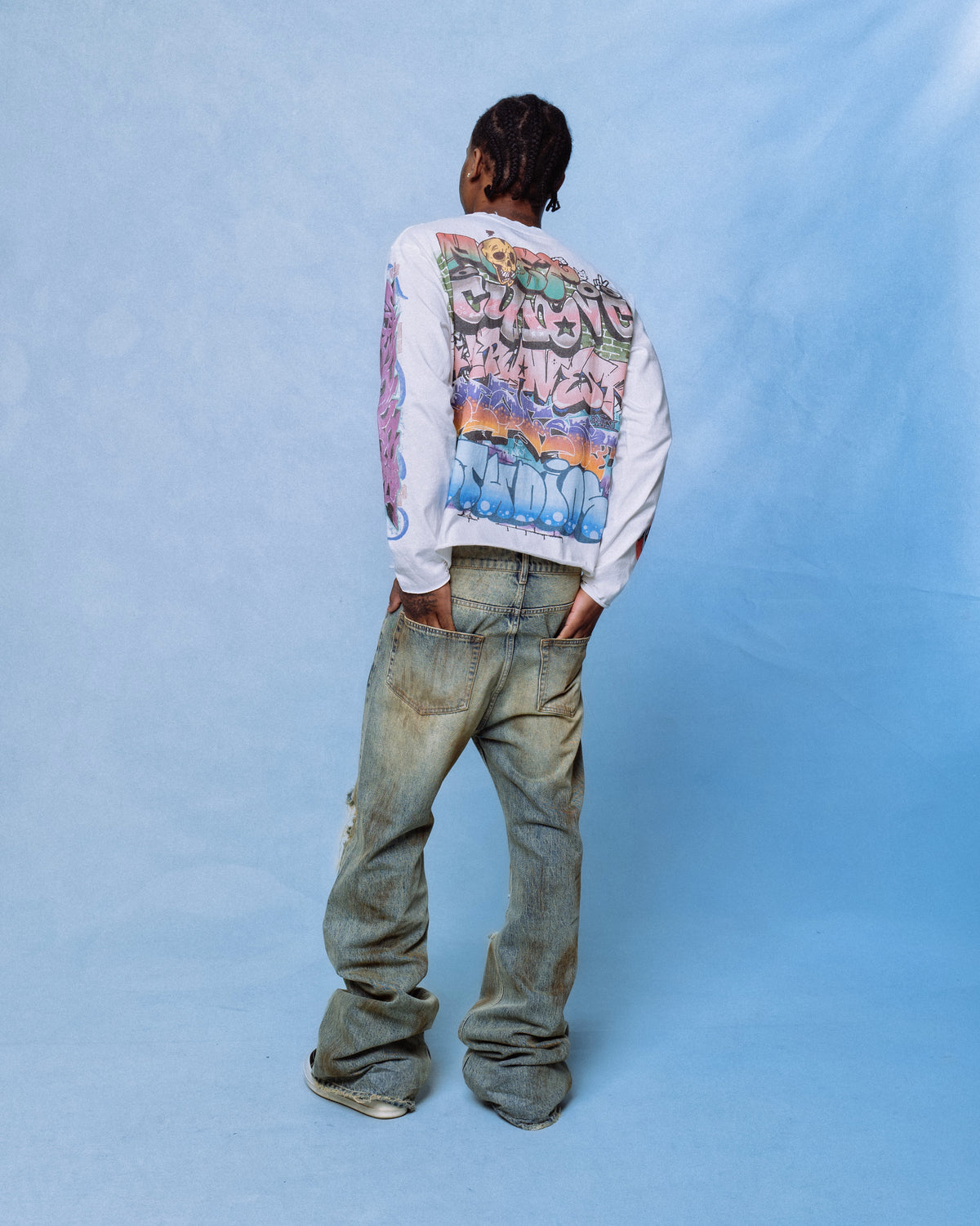 White Graf Long Sleeve Tee