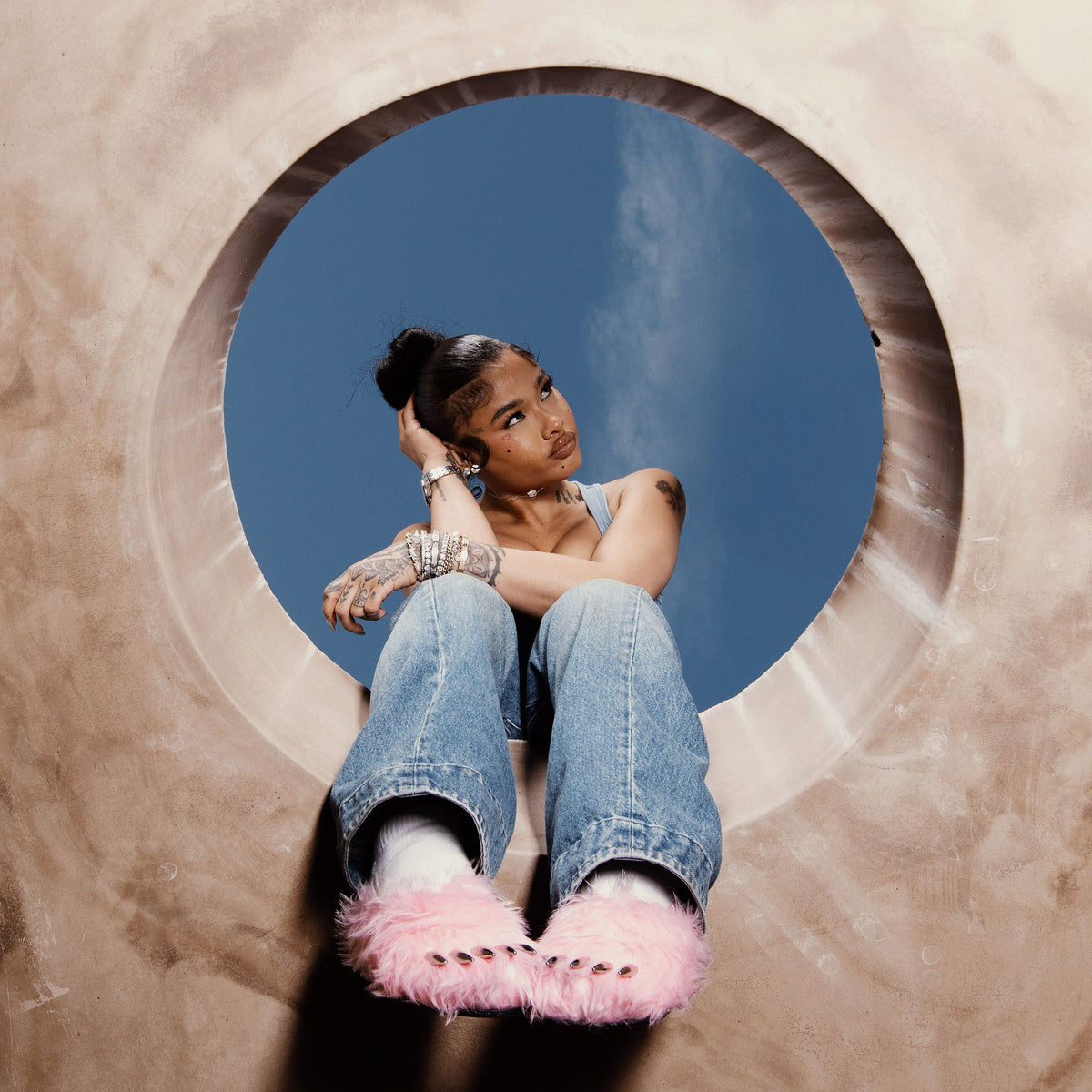 Pink Bear Claw Mules