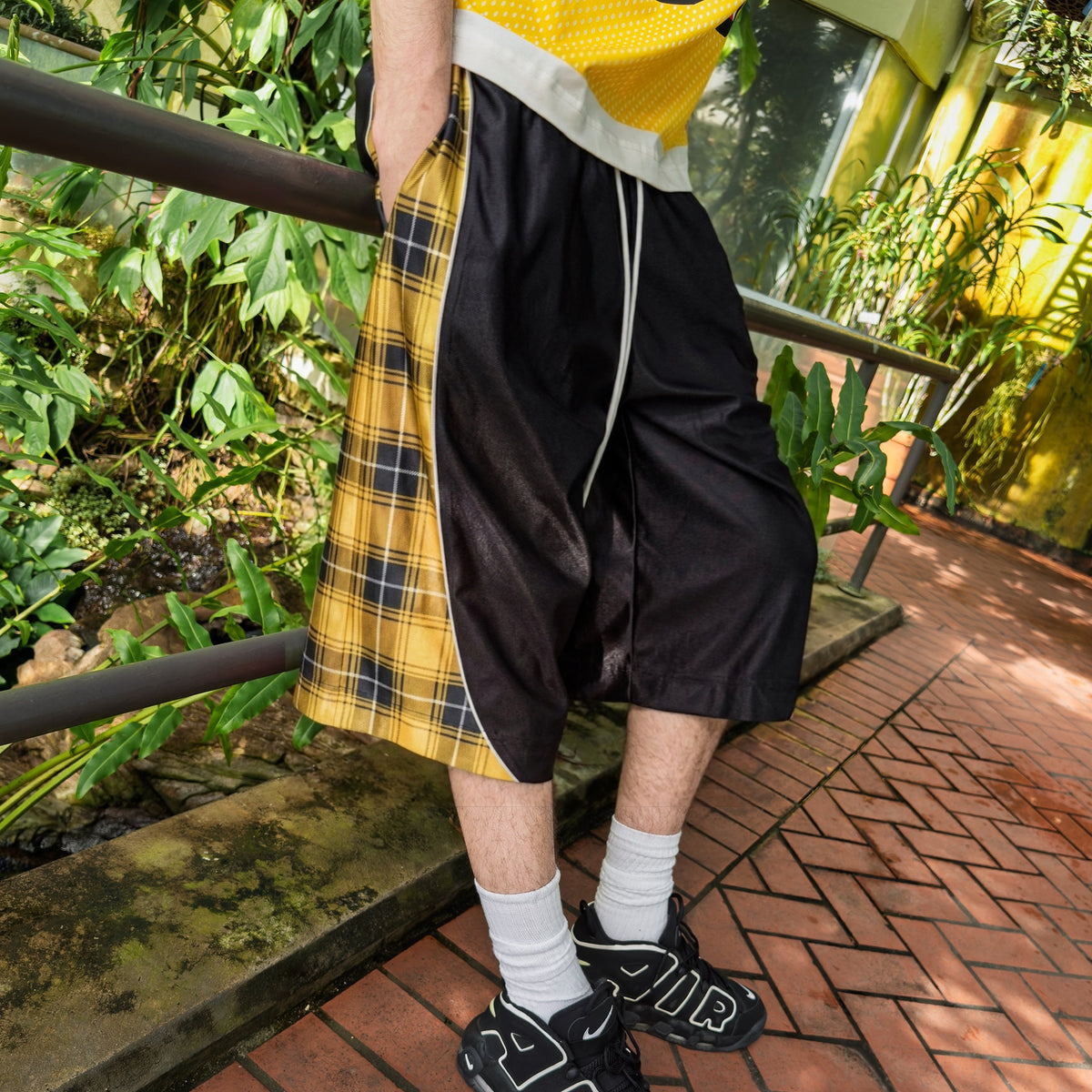 Plaid Baggy Basketball Shorts