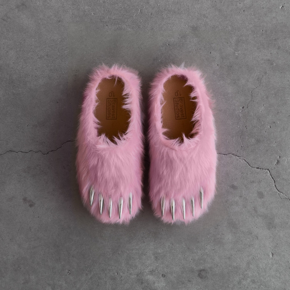 Pink Bear Claw Mules