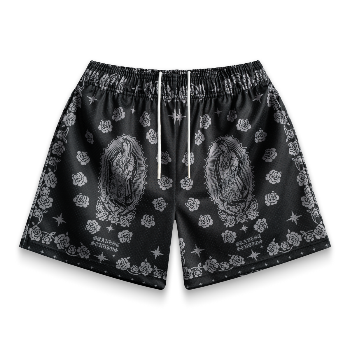Black Grey Mary Shorts