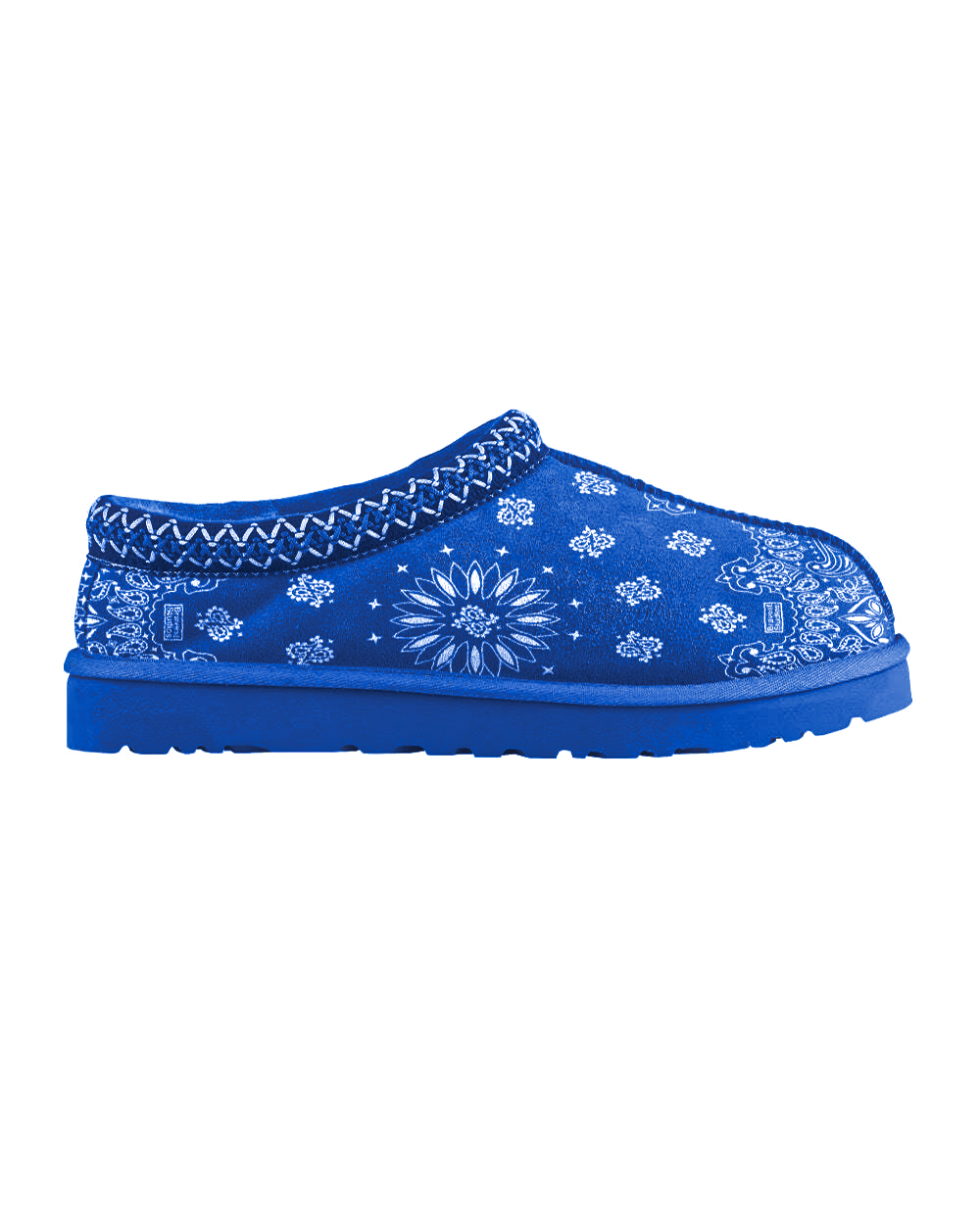 Blue Paisley Slippers