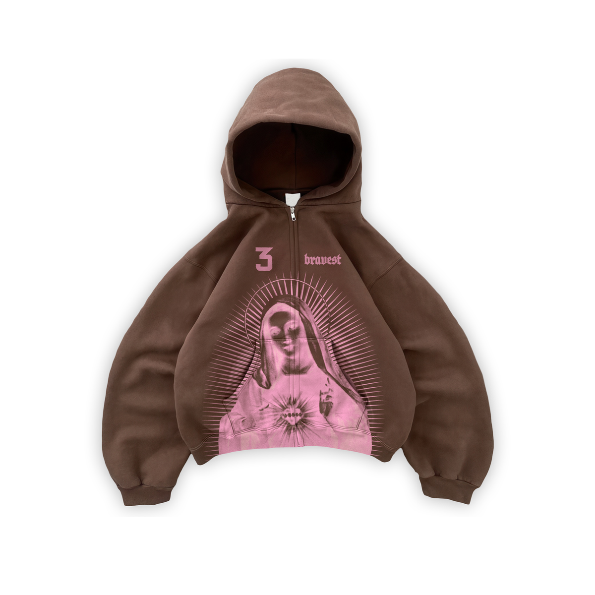 Brown Mary Up Hoodie