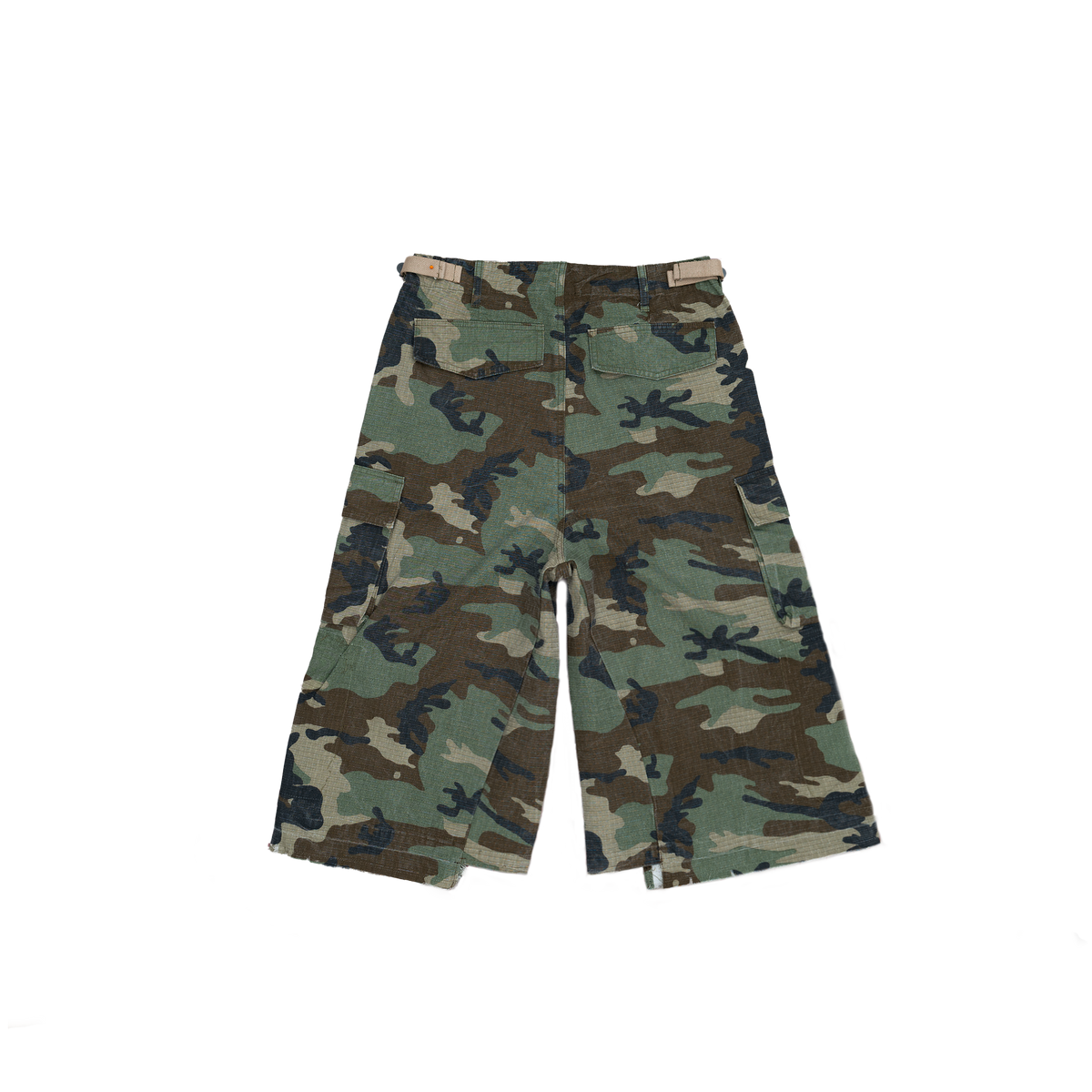 Green Camo Cargo Shorts