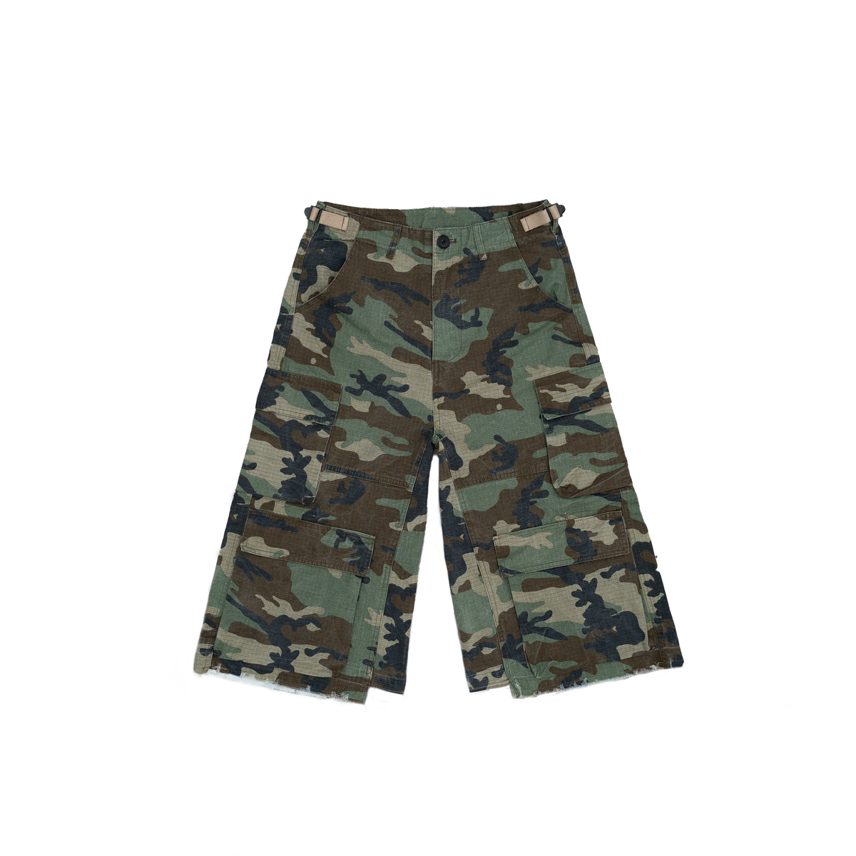 Green Camo Cargo Shorts