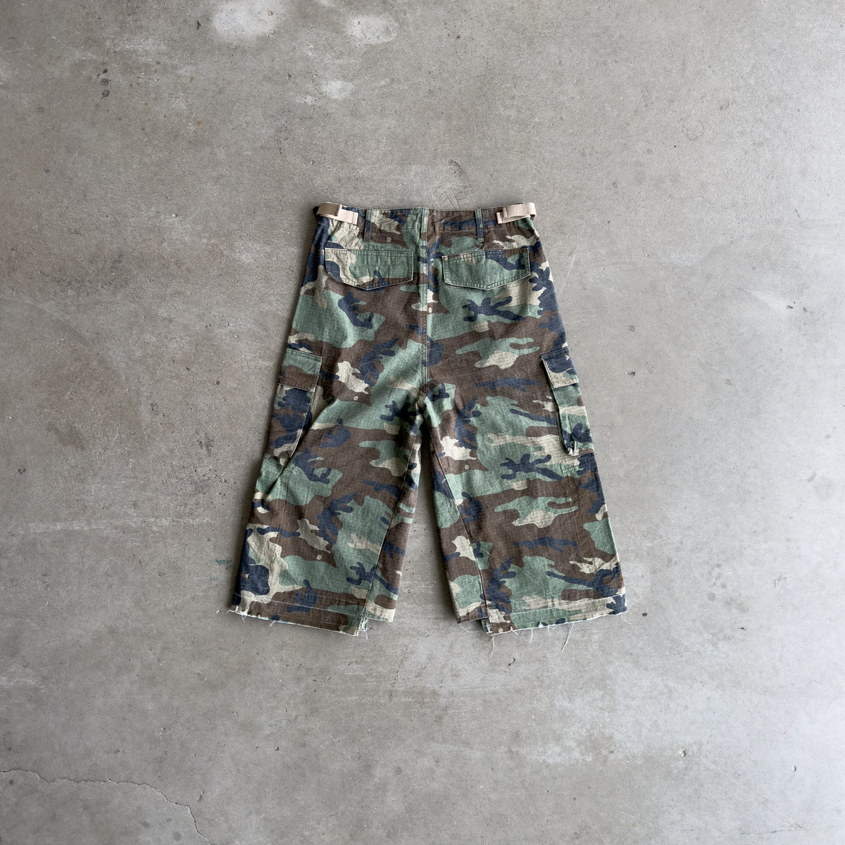 Green Camo Cargo Shorts