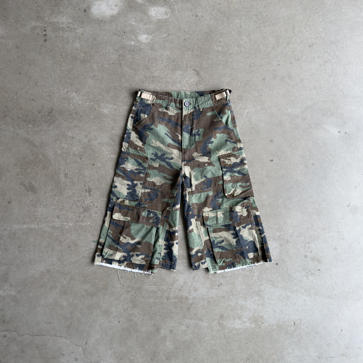 Green Camo Cargo Shorts