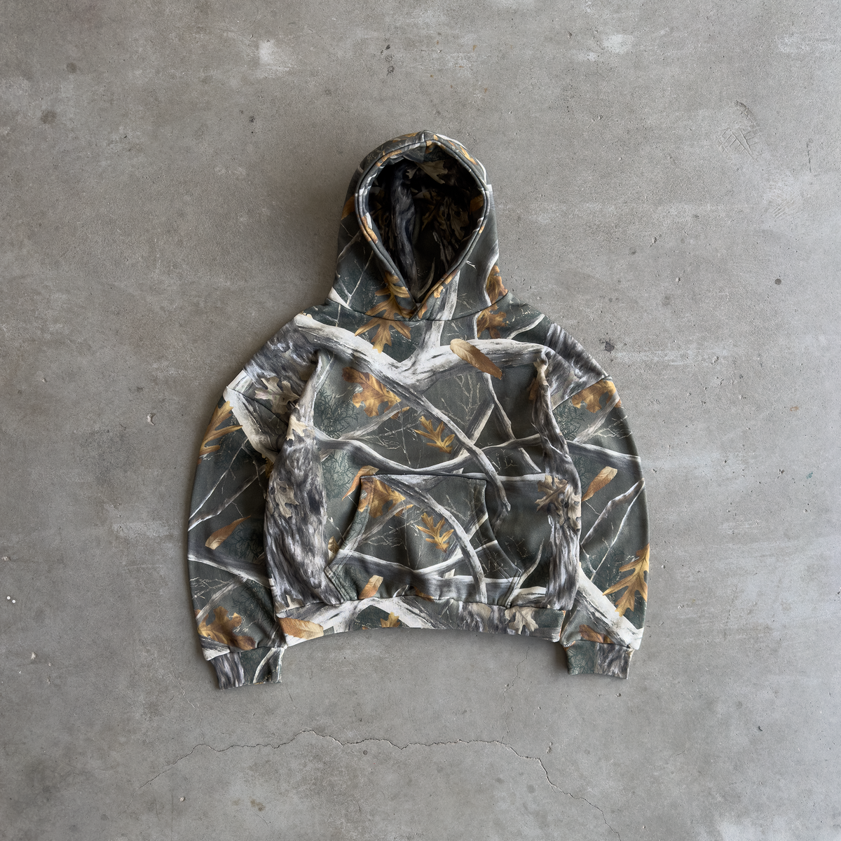 Tree Camo Hoodie Brown