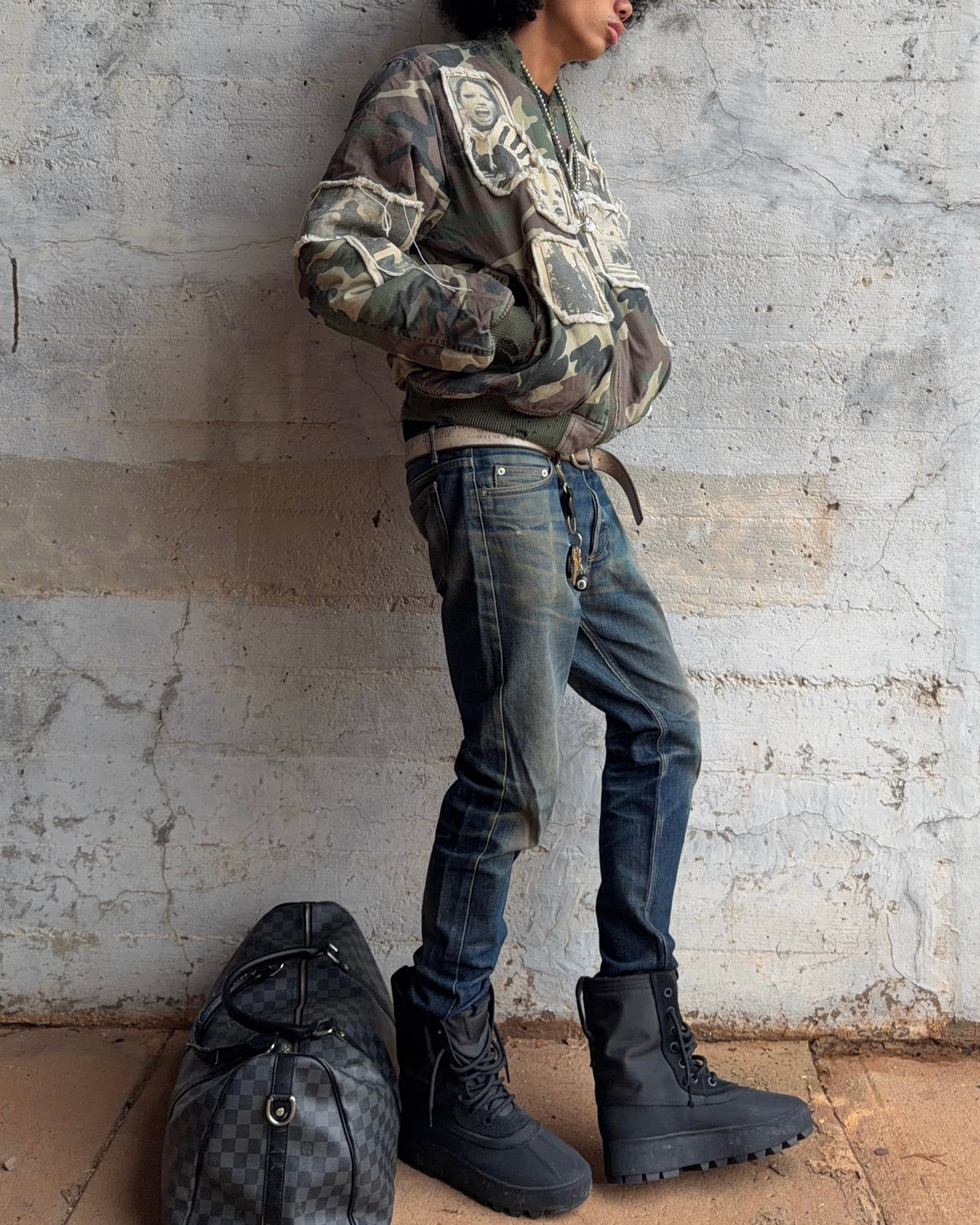 Camo Patches Bomber Jacket