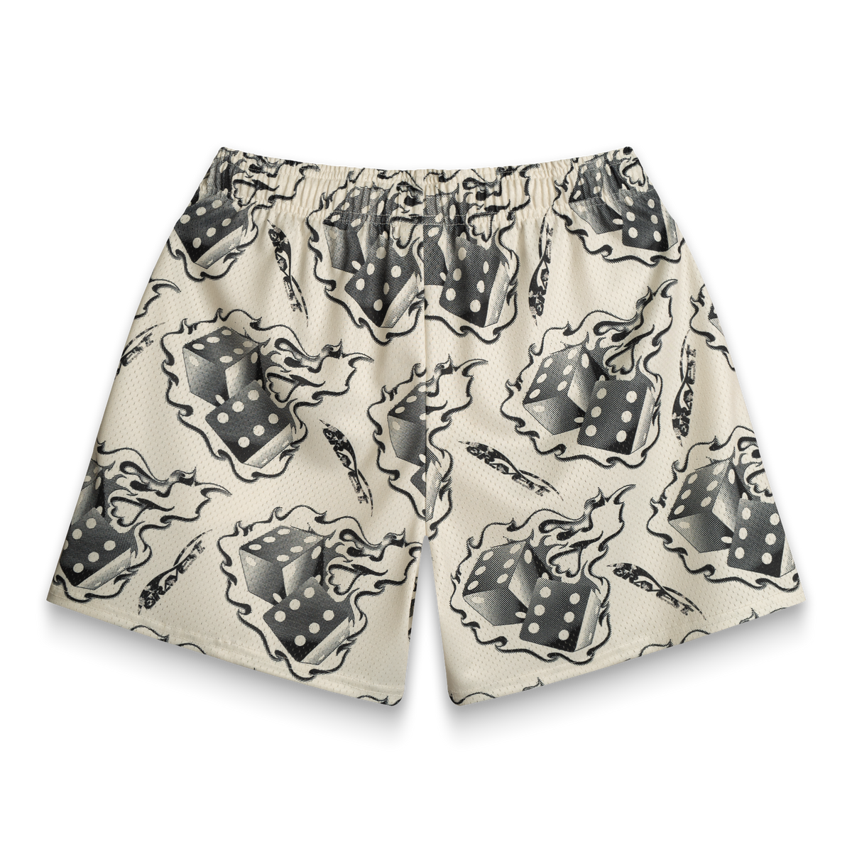 Cream Dice Shorts