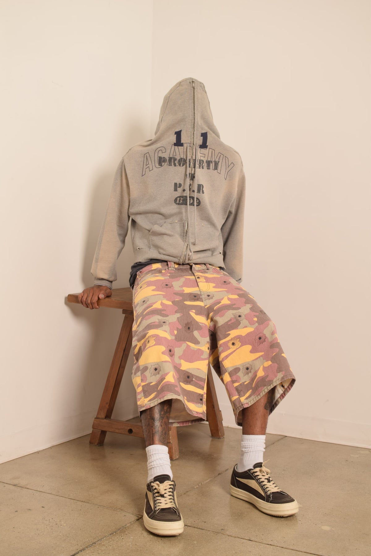 Paris Camo Jorts