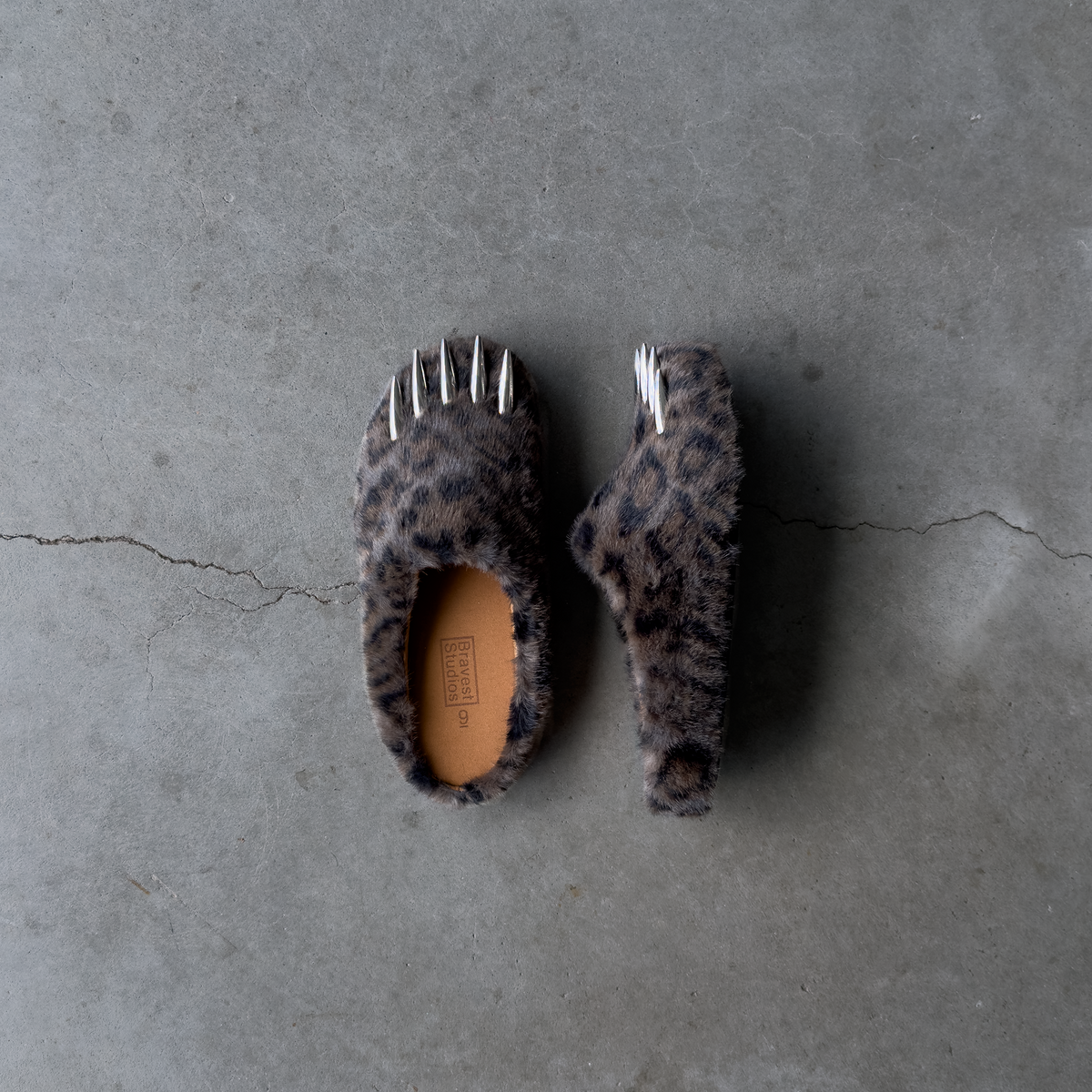Dark Leopard Claw Mules