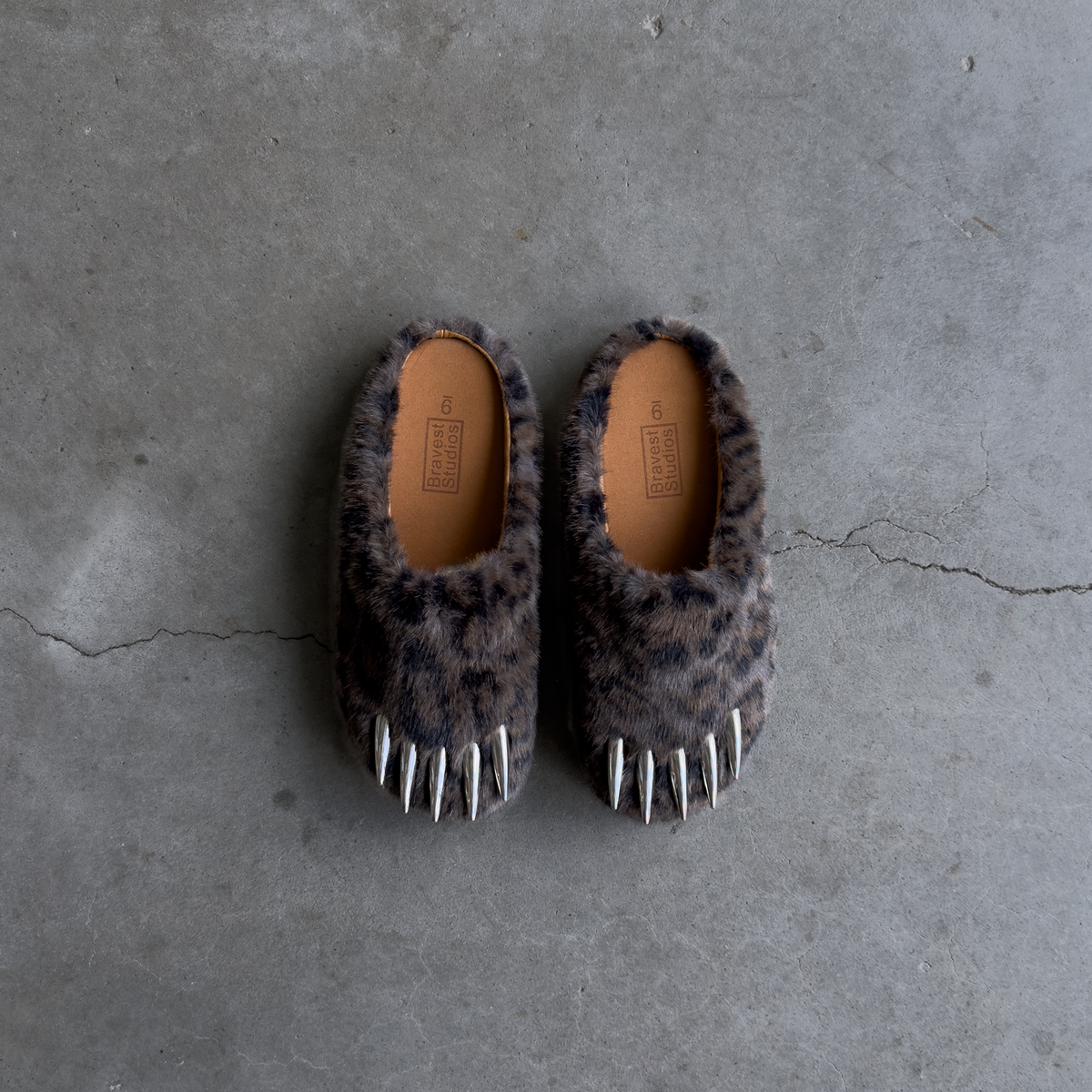 Dark Leopard Claw Mules