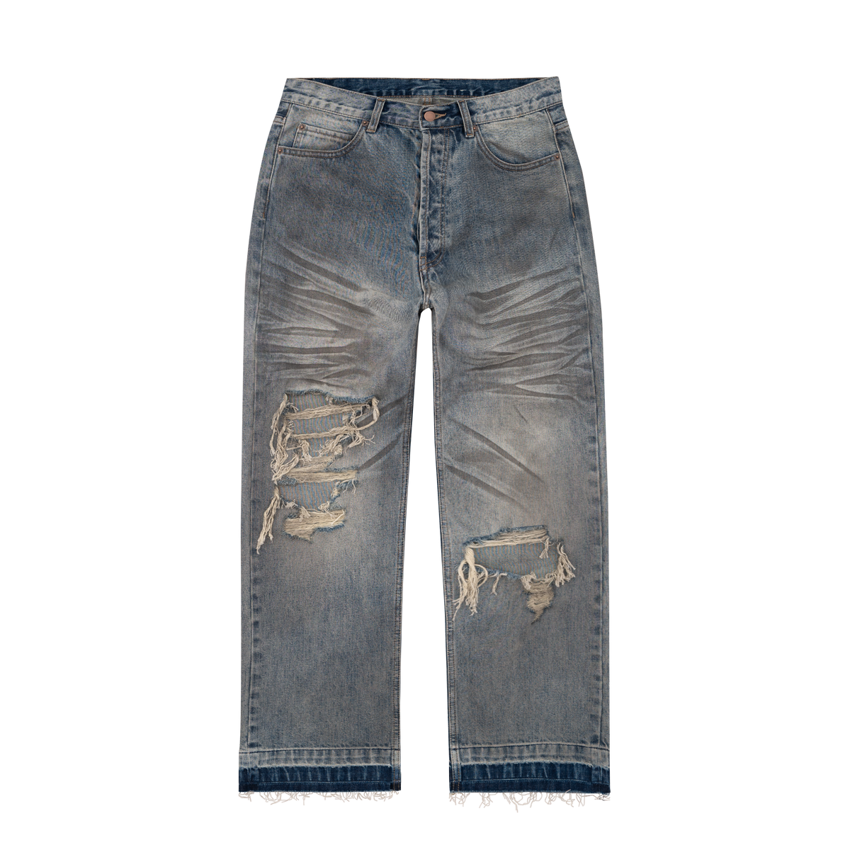 Blue Dirty Wash Denim