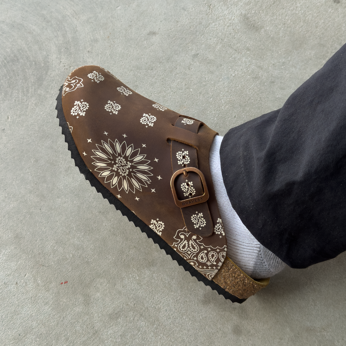 Mocha Paisley Clogs V2