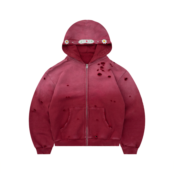 Red Sapphire Zip Hoodie – Bravest Studios