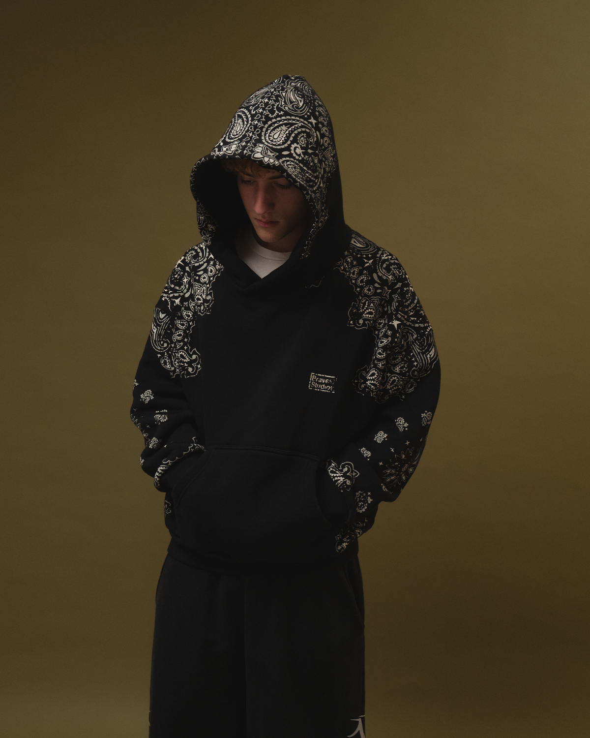 Black Paisley Hoodie – Bravest Studios Black Paisley Hoodie – Bravest Studios