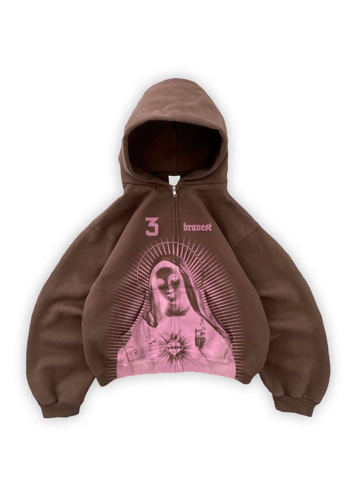 Brown Mary Up Hoodie