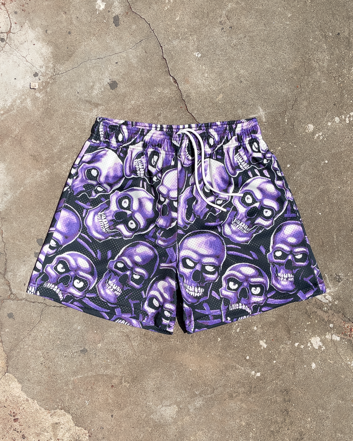 Purple Skully Shorts