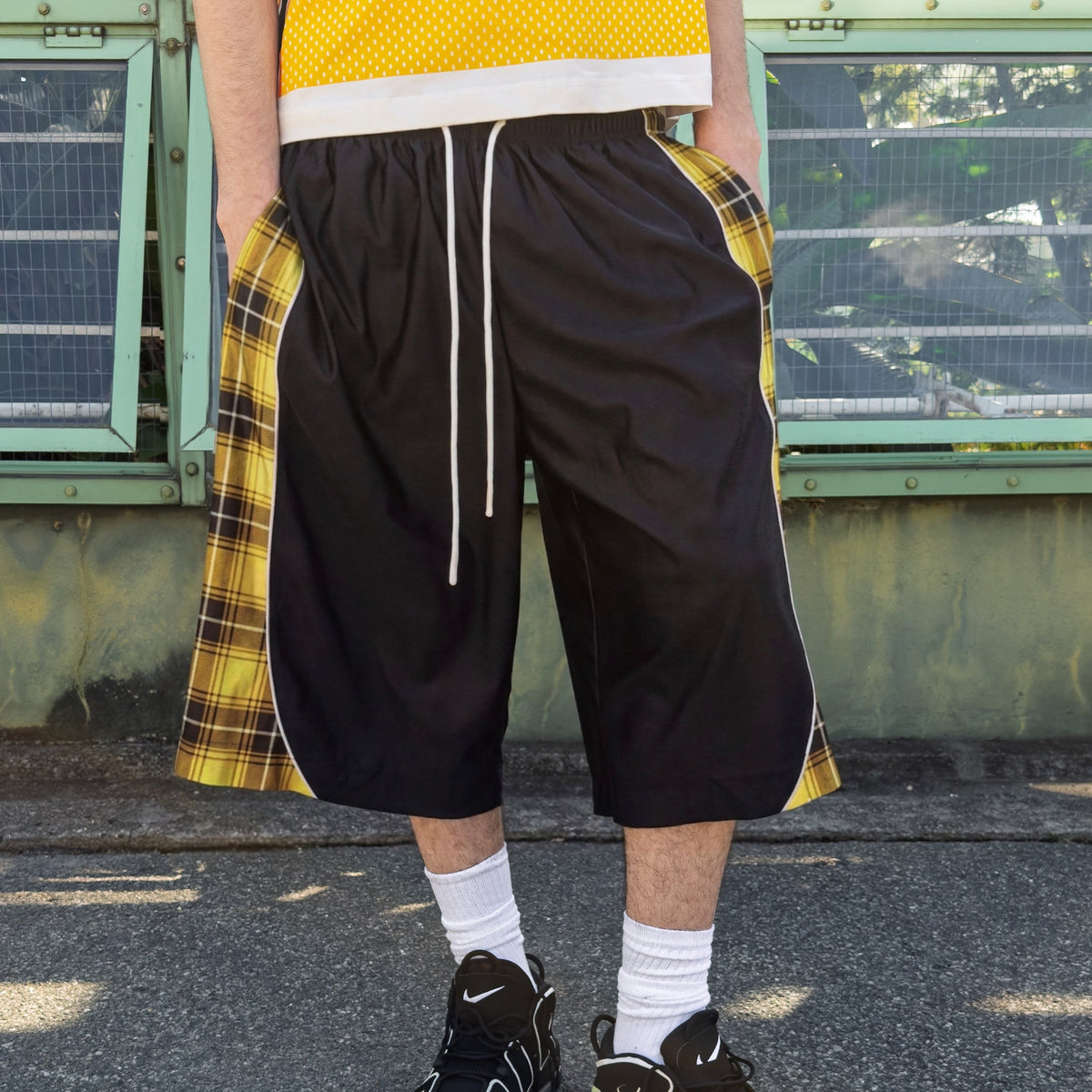 Plaid Baggy Basketball Shorts
